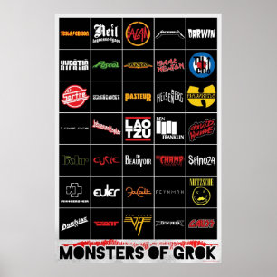 Monsters van Grok Poster