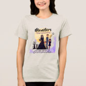 Monsters van het spookhuis Tri-Blend shirt (Voorkant)