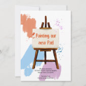 Monsters van kleurrijke verf | Artiest Easel Funny Aankondiging (Voorkant)