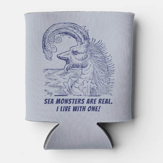 Monsters van zee zijn echte Humor Blikjeskoeler (Voorkant)