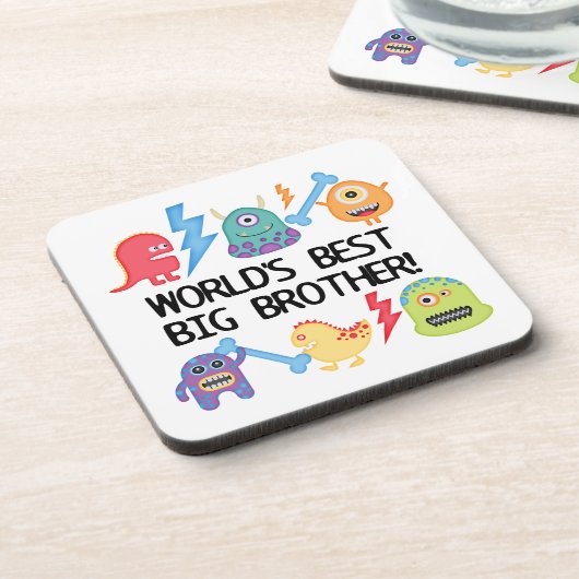 Monsters World Best Big Brother Bier Onderzetter (Linkerzijde)