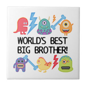 Monsters World Best Big Brother Tegeltje