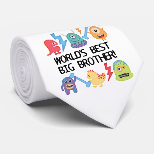 Monsters World's Best Big Brother Stropdas (Opgerold)