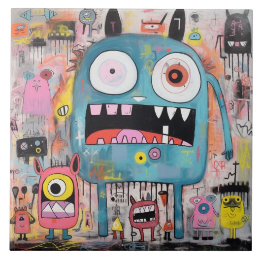 monstertegel tegeltje (Voorkant)