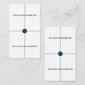 Monstertest Informatiekaartje (Voorkant / Achterkant)