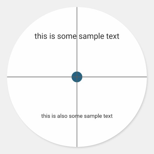 Monstertest Ronde Sticker (Voorkant)