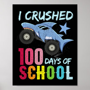 Monstertruck 100 dagen schoolkleding poster