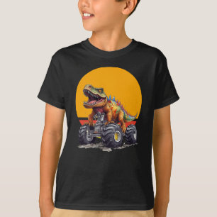Monstertruck en T-Rex Dinosaurus T-shirt