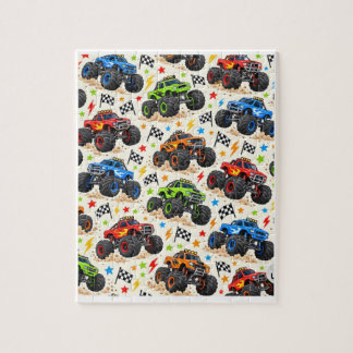 monstertruck inpakpapier legpuzzel