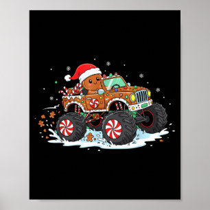 Monstertruck Peperkoek Kinderen Grappige Kerstmis Poster