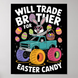 Monstertruck Schattige Bunny ruilt broertje voor E Poster