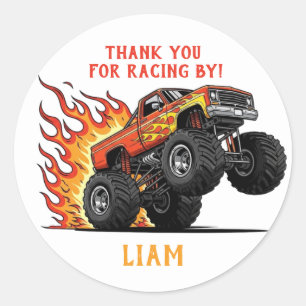 Monstertruck Verjaardag Bedankt Sticker