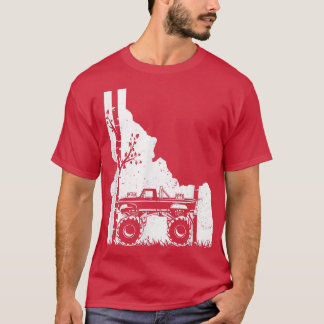 Monstertruck vintage- Idaho off-road bos kunst T-shirt