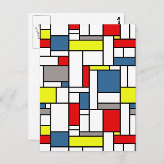 Monstervormig vormontwerp briefkaart (Voorkant / Achterkant)