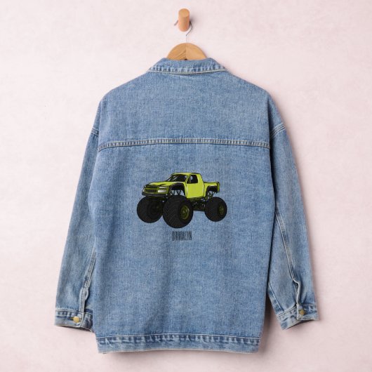Monstervrachtwagen cartoon illustratie denim jacket (Hangar)