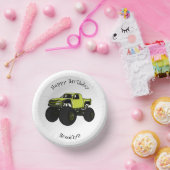 Monstervrachtwagen cartoon illustratie papieren kommen (Feest)