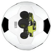 Monstervrachtwagen cartoon illustratie voetbal (Gedraaid)