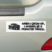monsterwagen bumpersticker (Op auto)