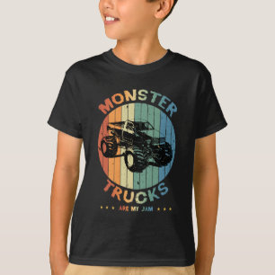  monsterwagen is mijn jam Retro Boy T-Shirt