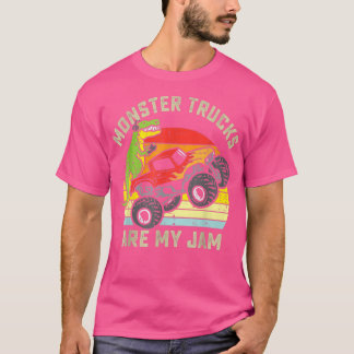  monsterwagen is mijn jam Retro Sunset Cool T-shirt