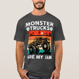 monsterwagen is mijn jam Retro Sunset Cool T-shirt