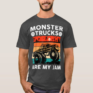  monsterwagen is mijn jam Retro Sunset Cool T-shirt