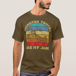 monsterwagens zijn mijn jam Retro Sunset Mannen T-shirt