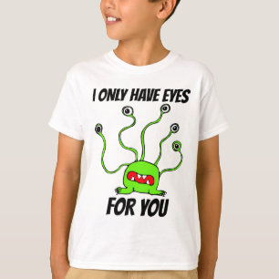 MONSTRE AMUSANT ALIEN GARÇONS T-SHIRTS 'EYES 4 YOU