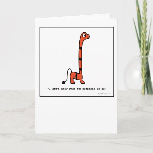 Monstre confus - carte de voeux (Devant)