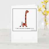 Monstre confus - carte de voeux (Fleur jaune)