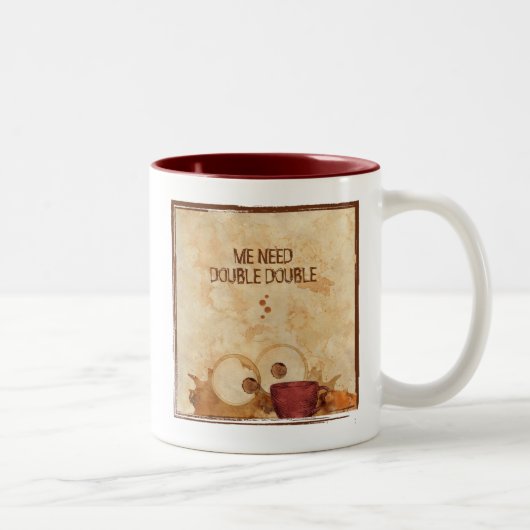 Monstre de café - double Mug de café (Droit)