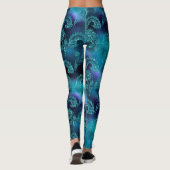 Monstre de dragon de mer Turquoise Leggings person (Dos)