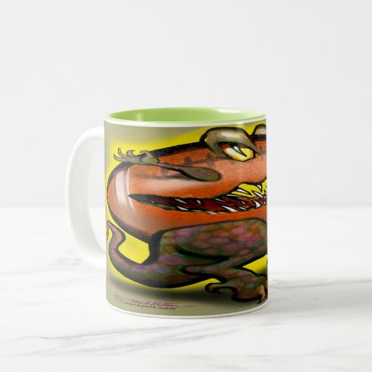 Monstre de football - Mug à café à deux tons (Devant gauche)
