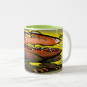 Monstre de football - Mug à café à deux tons (Devant droit)