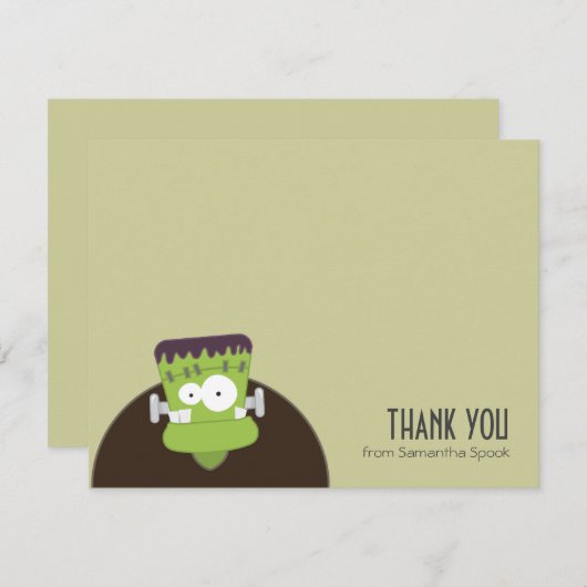 Monstre de Frankenstein | Cartes de remerciement p (Devant / Derrière)