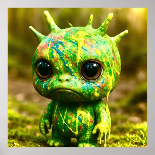 Monstre de Goo Vert - Poster d'Halloween Déplaisan (Devant)