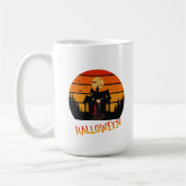 Monstre d'Halloween au coucher du soleil Coffe Mug (Gauche)
