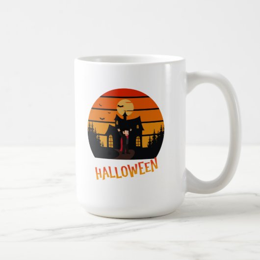 Monstre d'Halloween au coucher du soleil Coffe Mug (Droite)