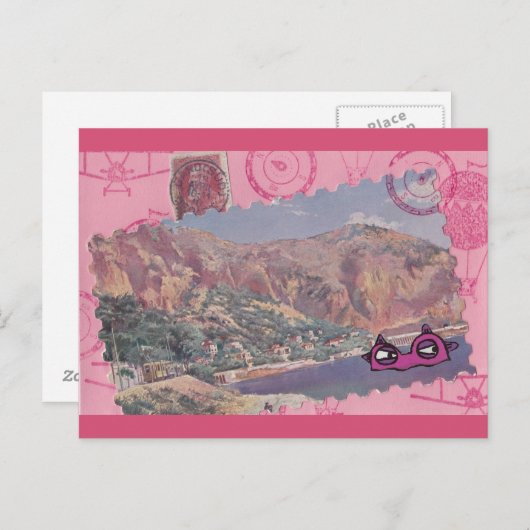 Monstre d'une carte postale de vacances (Devant / Derrière)