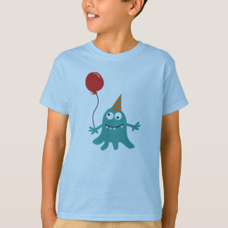 Monstre effrayant avec t-shirt garçon de ballon