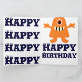 Monstre énormes carte du joyeux anniversaire (Intérieur)