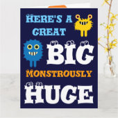 Monstre énormes carte du joyeux anniversaire (Fleur jaune)