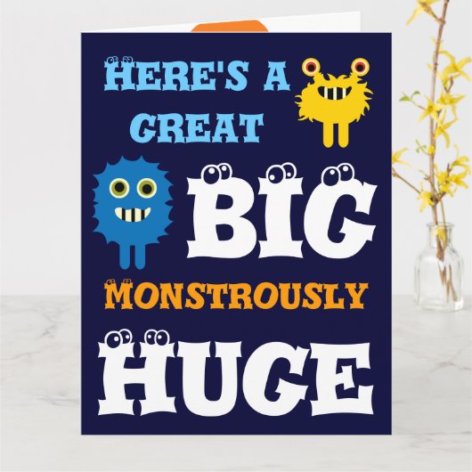 Monstre énormes carte du joyeux anniversaire (Fleur jaune)