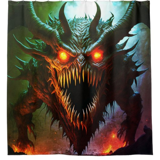 Monstre géant Rideau de douche Halloween (Devant)