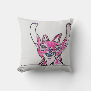 Monstre rose Coussin décoratif