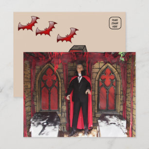 Monstre Vampire / Carte postale Halloween