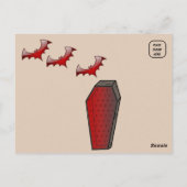 Monstre Vampire / Carte postale Halloween (Dos)