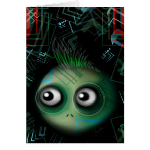 Monstre vert Kawaii