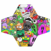 Monstres caractères mignons Motif d'Halloween (Plat)