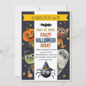 Monstres d'aquarelle Invitation de la fête d'Hallo (Devant)